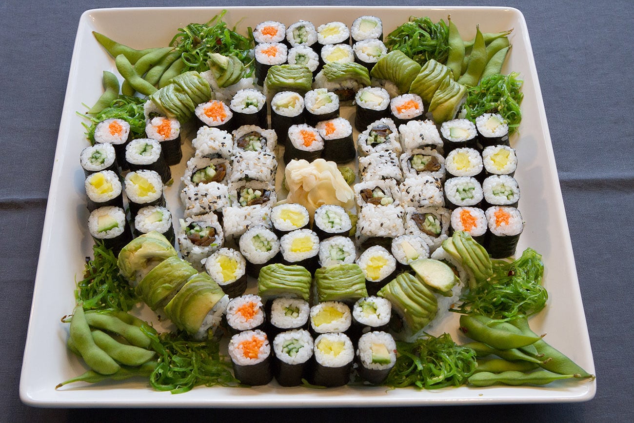 Vegetarian Sushi Platter Sugar & Rind
