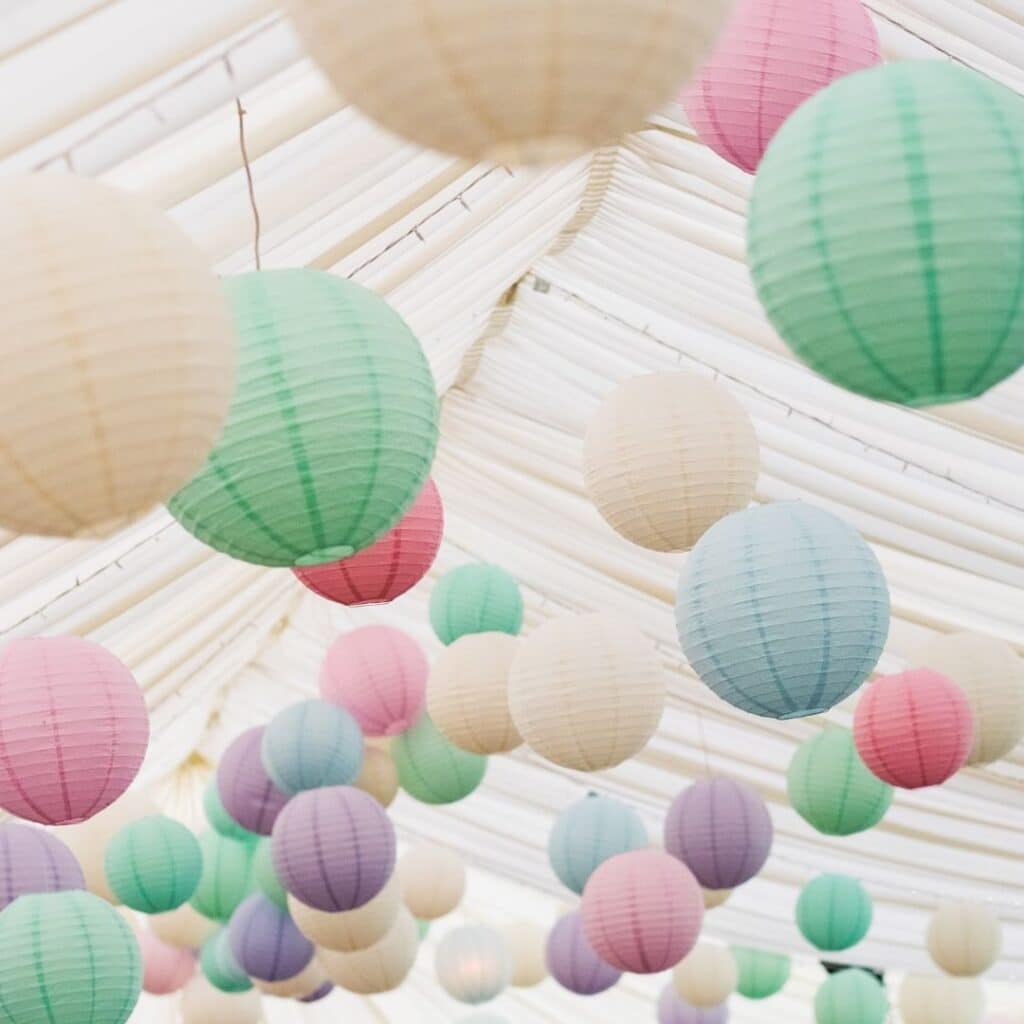16-Piece Pastel Paper Lantern Set - 4 Sizes (4-10 Inch) - Perfect For Parties, Weddings & Baby Showers